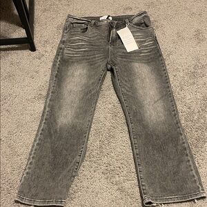 Gray Straight Leg Women's Jeans